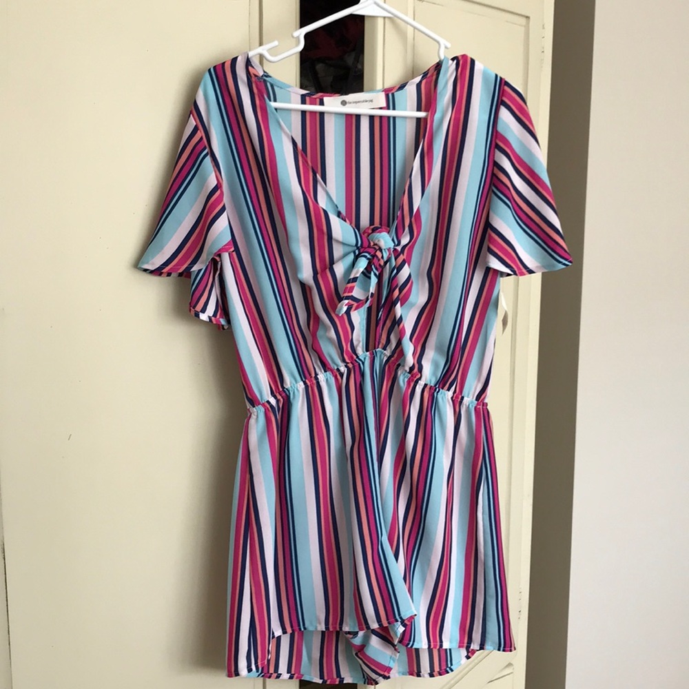 striped romper